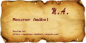 Meszner Amábel névjegykártya